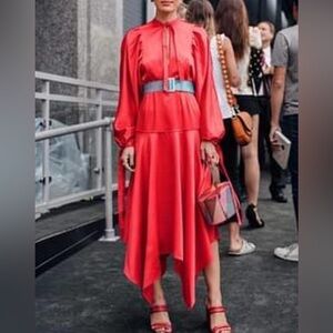 New SELF PORTRAIT satin midi dress